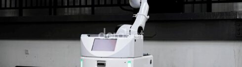 Mobile manipulator robot monitors environment (3)